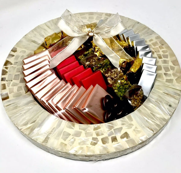 D221 - Mirrored Tray with Marbel Frame