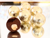 Hazelnut Praline Gold Balls w/whole nut