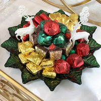 D502 - Christmas Colors Deers Plate